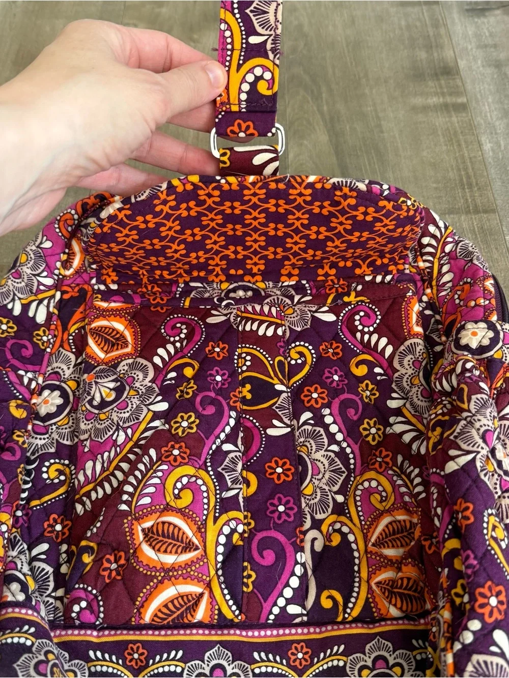Vera Bradley‎ Safari Sunset Backpack Medium Bookbag Fall Paisley Floral RETIRED